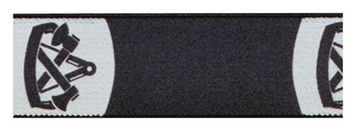 Hosenträger Zimmermann, 45 mm, schwarz, Lederpatten und Leder-Rückenteil